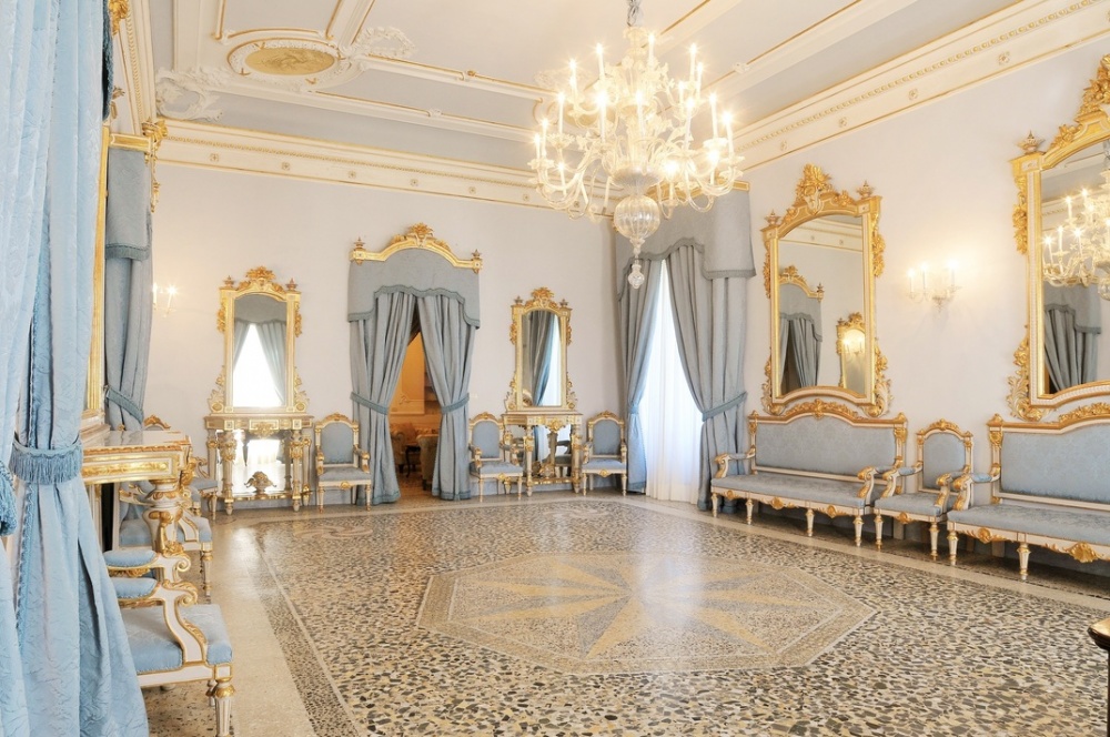 Ball room at wedding hamlet in Tuscany