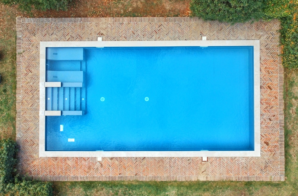 pool area in a castle in siena