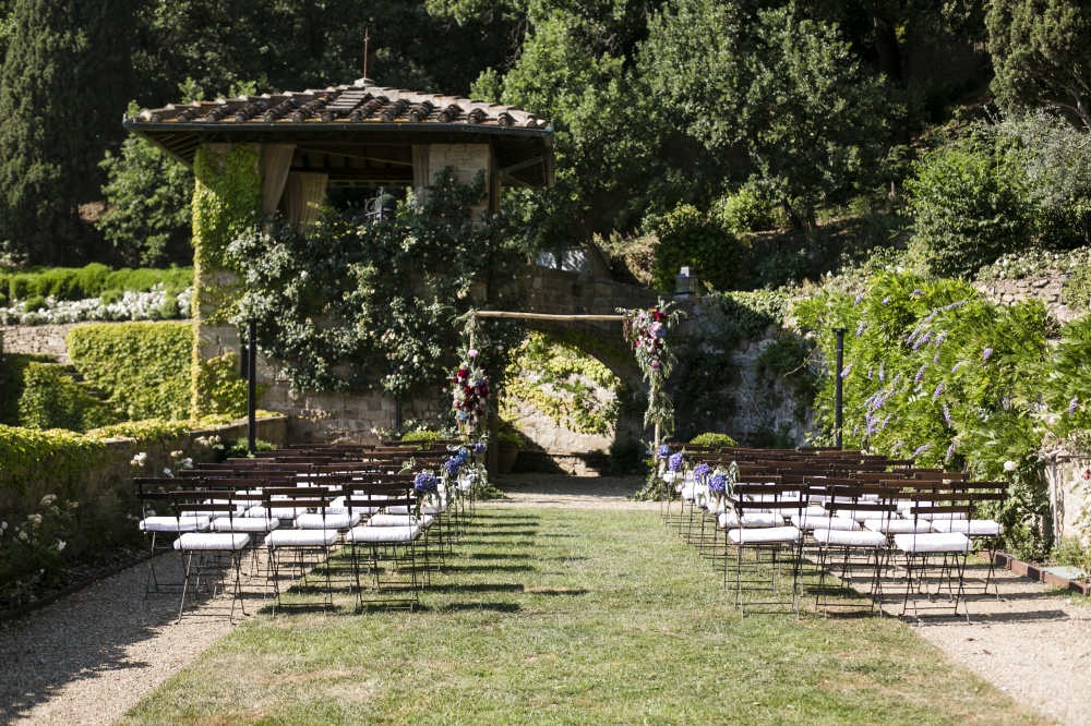Ceremony in the garden of luxury private villa