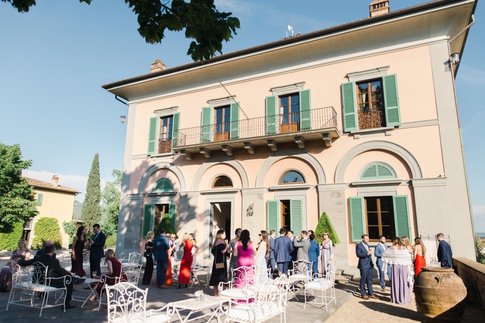 front view of a villa for wedding