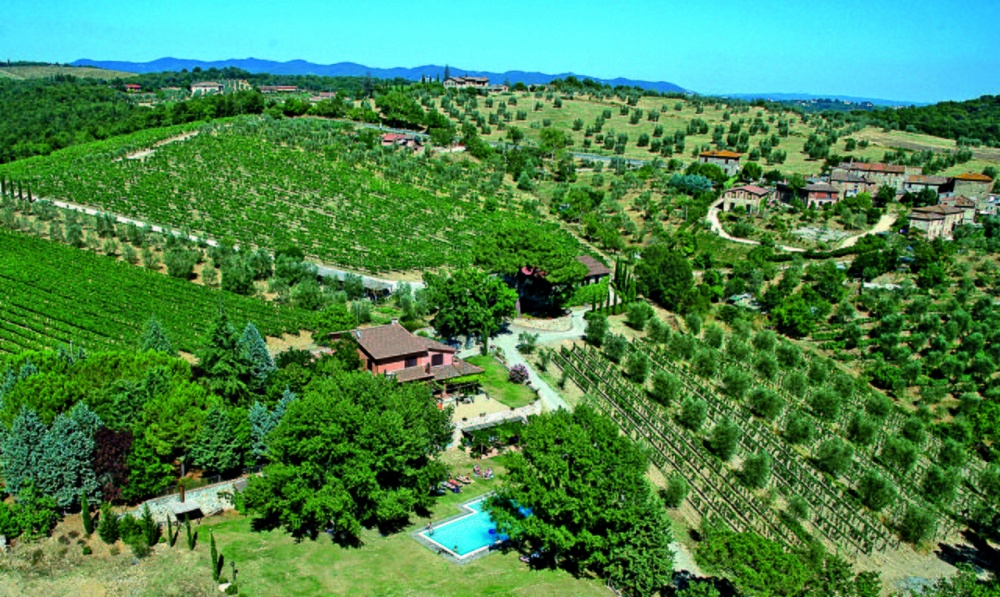 property view of a hamlet for wedding in siena