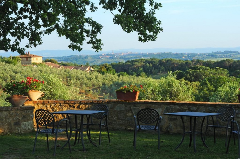 landscape view in a wedding hamlet in siena