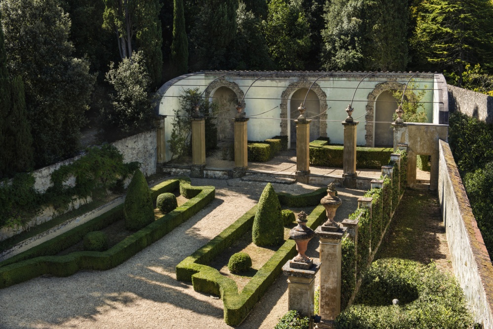 unique garden in a wedding resort in tuscany