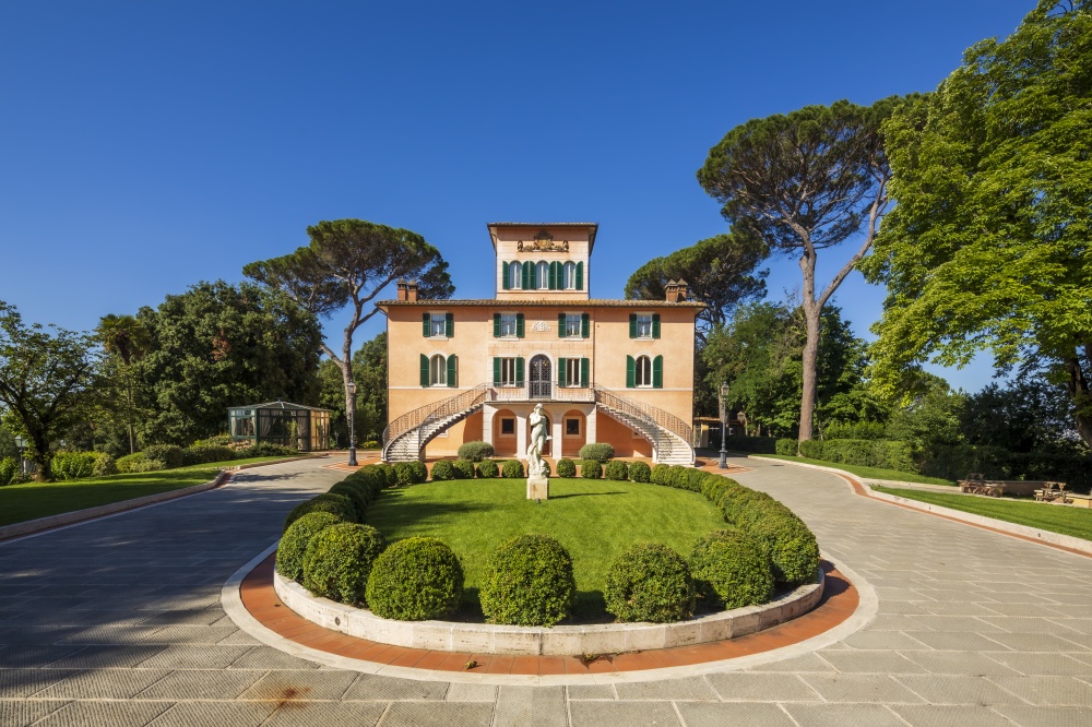 elegant entrance in a wedding villa