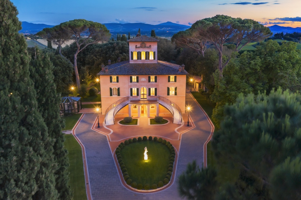 front view of an elegany wedding villa