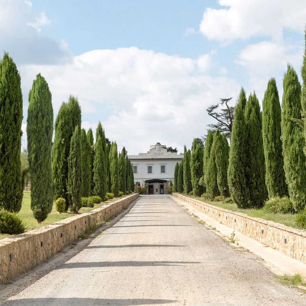 Entrance of luxury resort for marriage in Florence