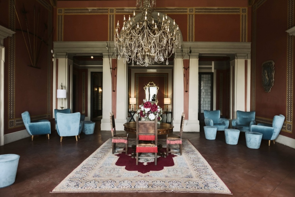 Living room of wedding villa in Florence