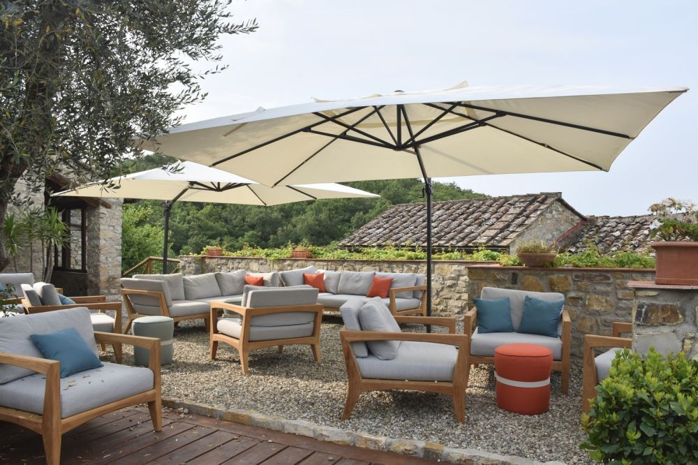 Lounge area at the castle for weddings in Siena