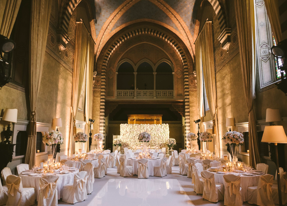 luxury wedding villa with convent ballroom in florence