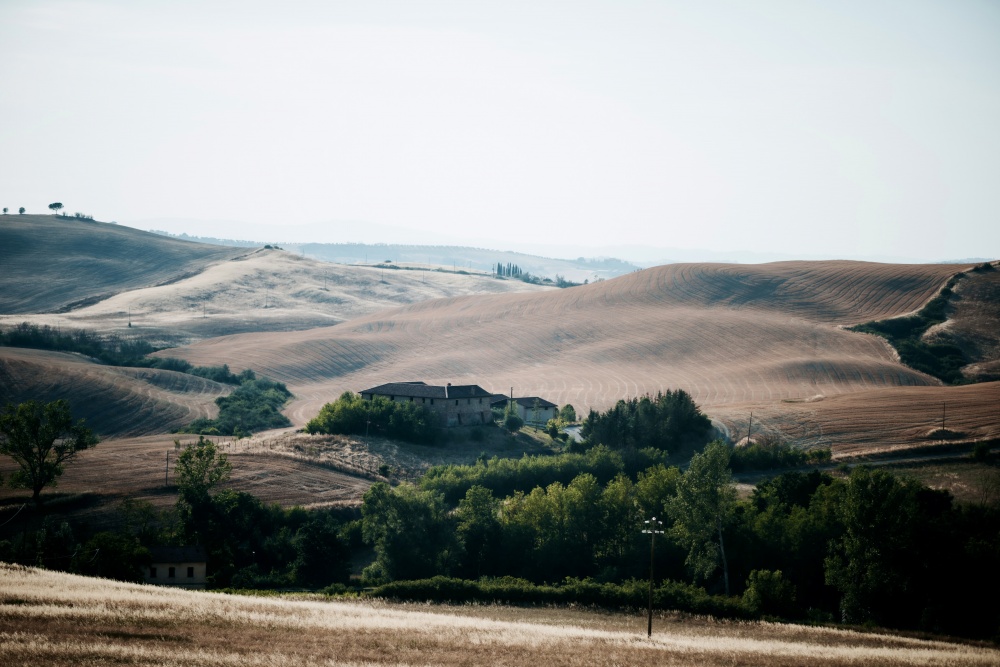 Panoramic view of villa for wedding in Siena