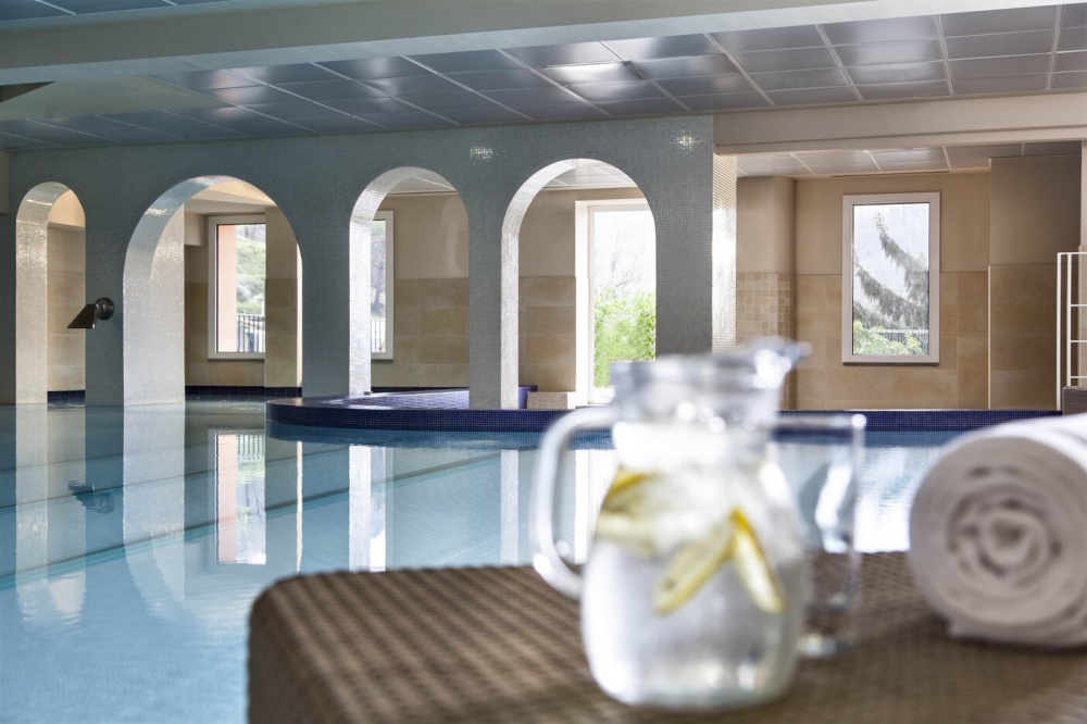 Pool at Spa of luxury wedding venue in Lucca