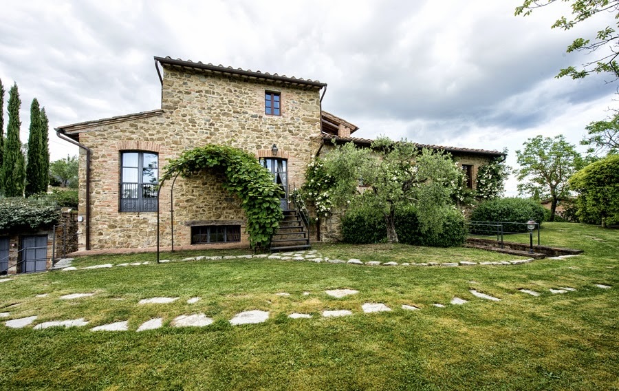 Stone building at wedding hamlet in Siena