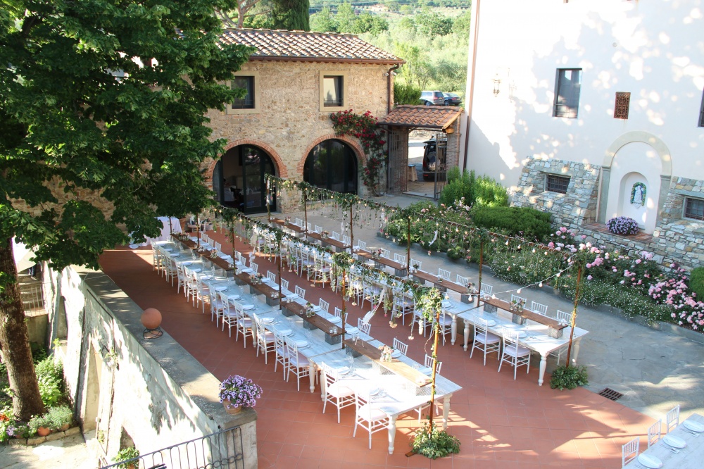 dinner in a tuscan farmhouse