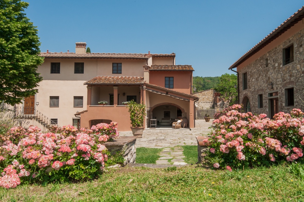 square in a tuscan farmhouse