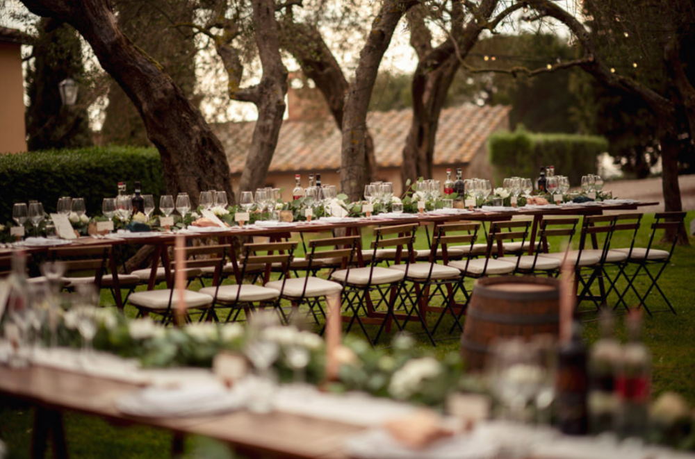 tuscany vibes country wedding dinner table decoration