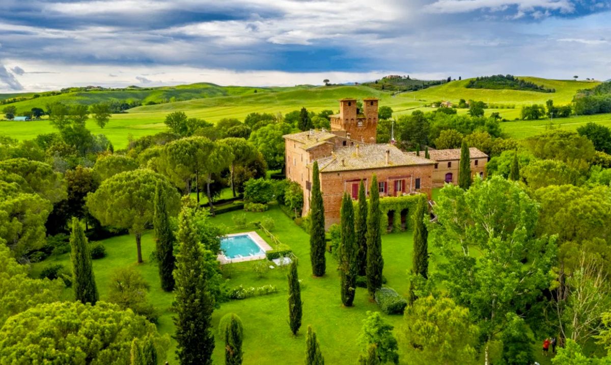 View of the castle for wedding in Siena