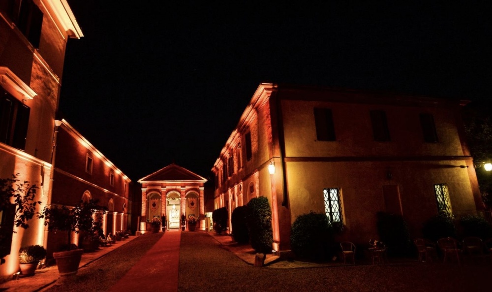 view of the chapel for weddings at the romantic farmhouse in tuscany