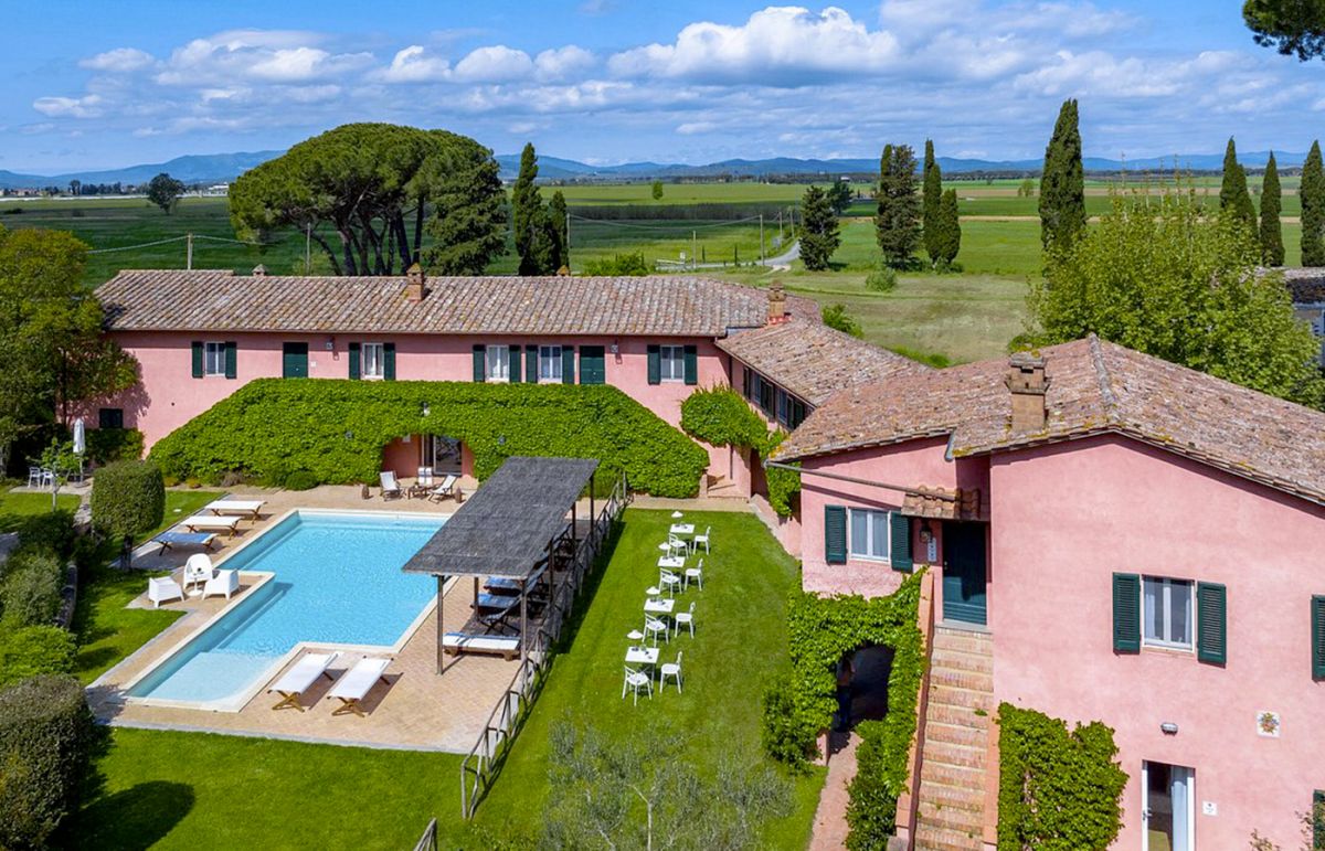 View of the wedding venue in Maremma