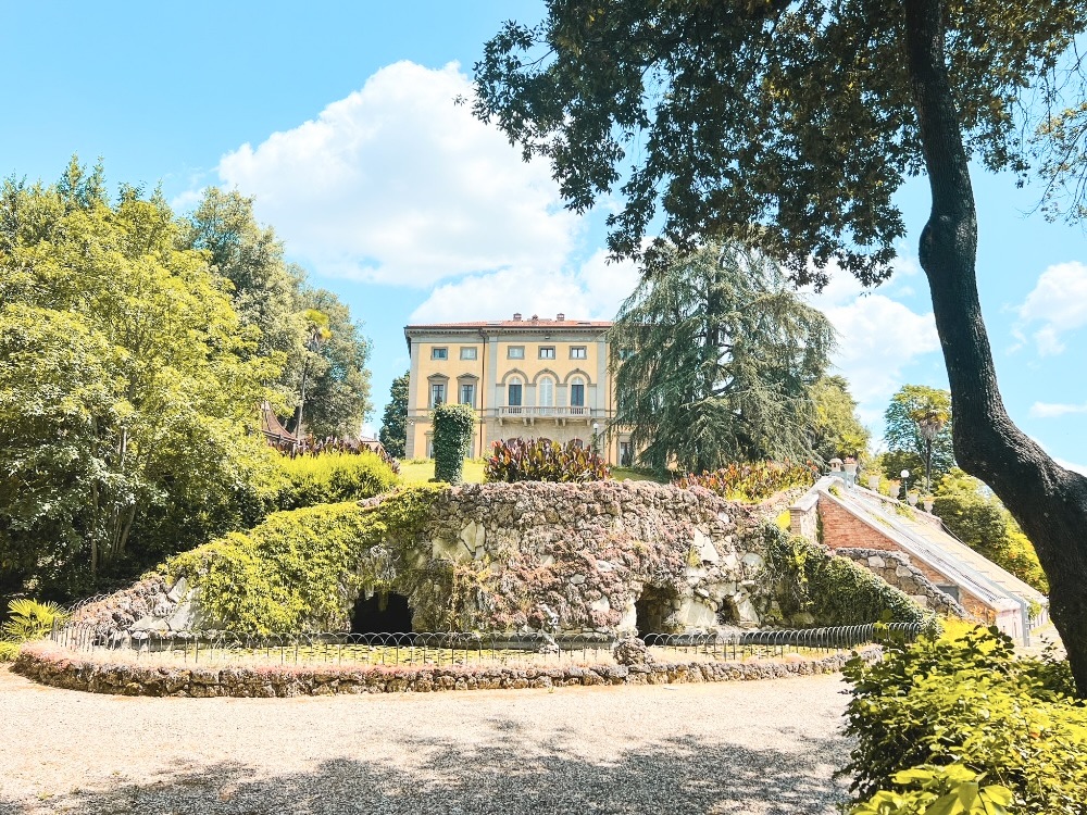 View of villa at wedding hamlet in Tuscany