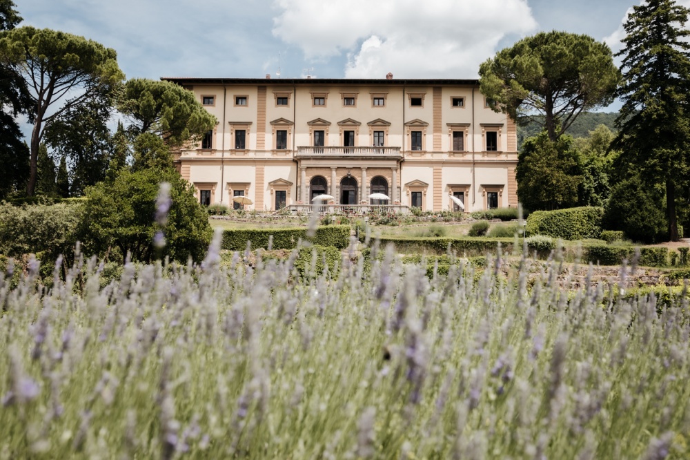 View of wedding villa in Florence