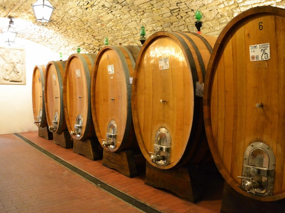 cellar in a wedding castle in chianti