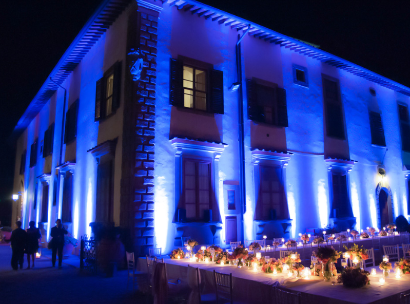 wedding castle lights in chianti tuscany