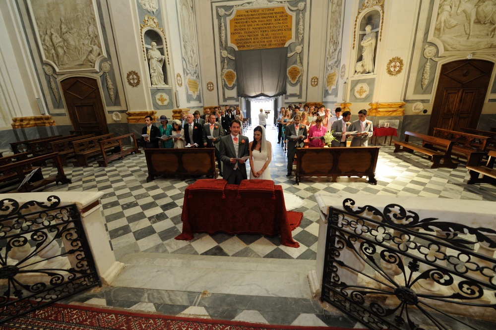 wedding catholic ceremony in san miniato