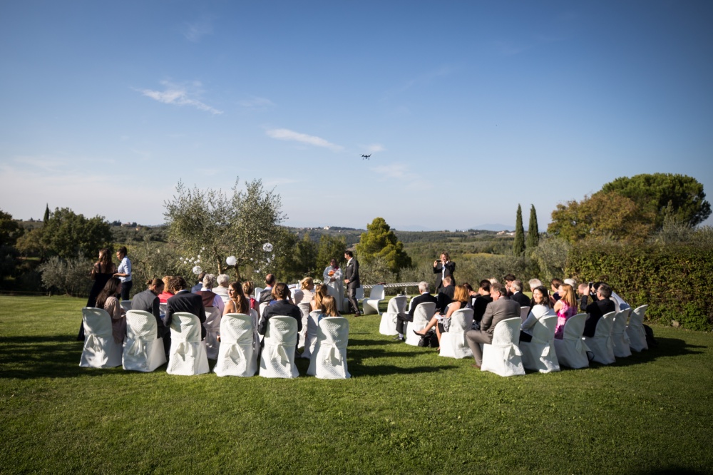 garden ceremony in a wedding farmhouse