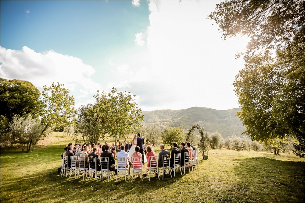 wedding ceremony setting in tuscany
