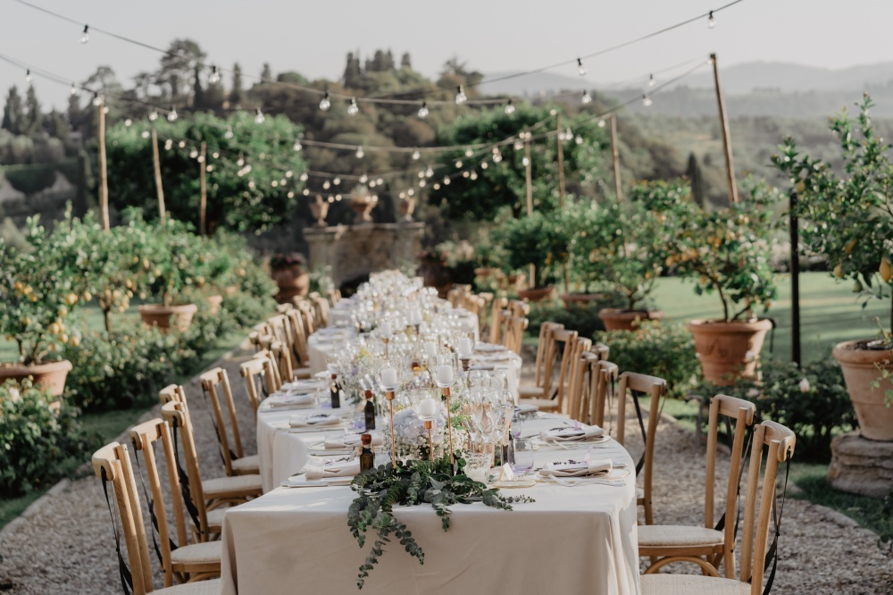 wedding rustic table villa in florence