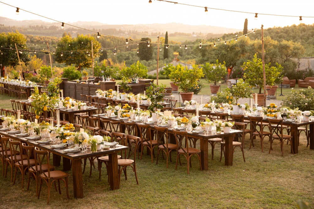 wedding rustic dinner villa in florence