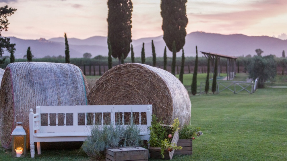 garden in a wedding venue in maremma