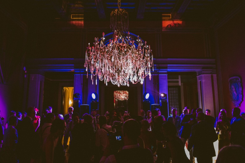 wedding party setting in a villa in florence