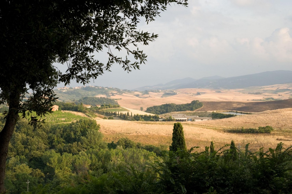 Tuscany view over the countryside landscape in Pisa