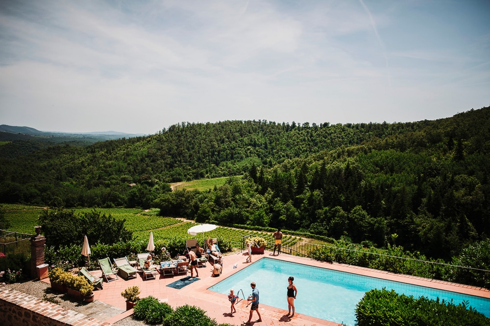 wedding villa with pool and view in siena