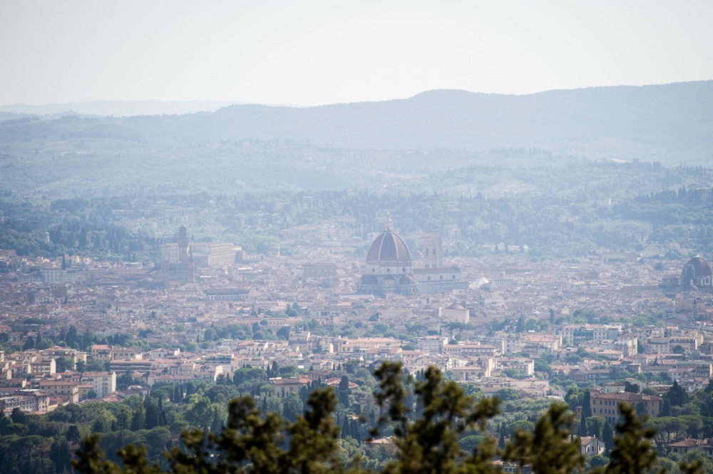 florence view from a wedding villa