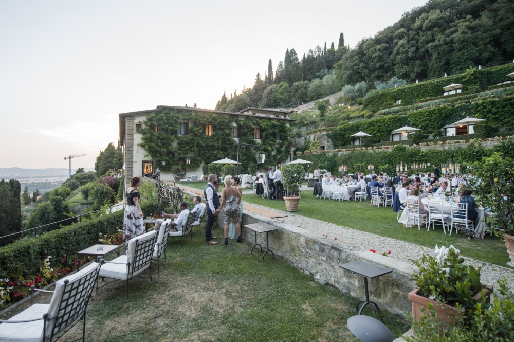 wedding terraces in a villa with florence view