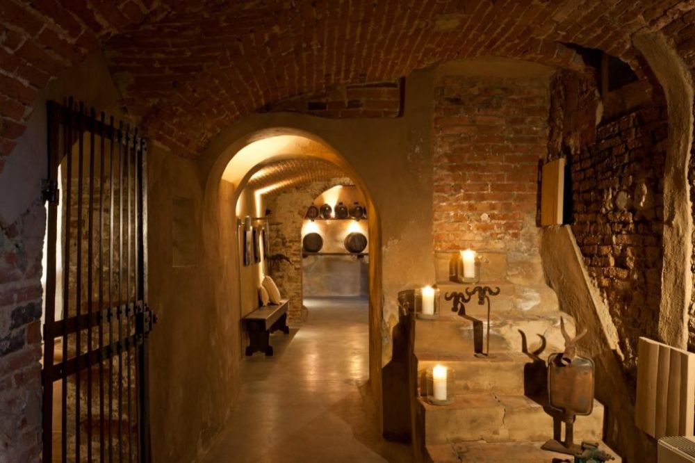 Wine cellar at the villa for wedding in Tuscany